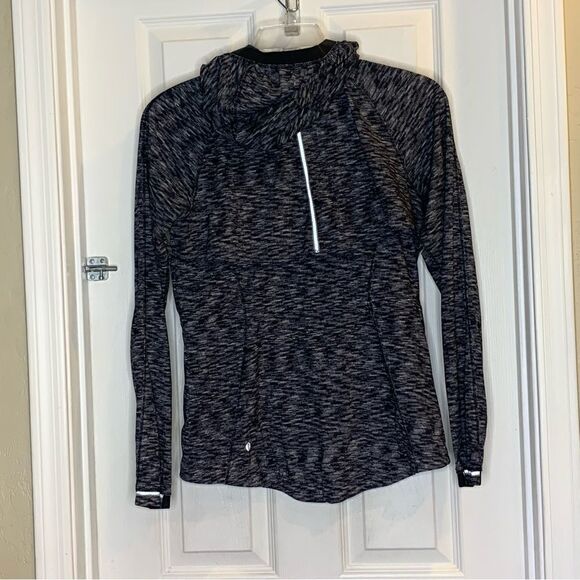 Lululemon Go The Distance Jacket Dramatic Static White Black Size 6 - Picture 2 of 9